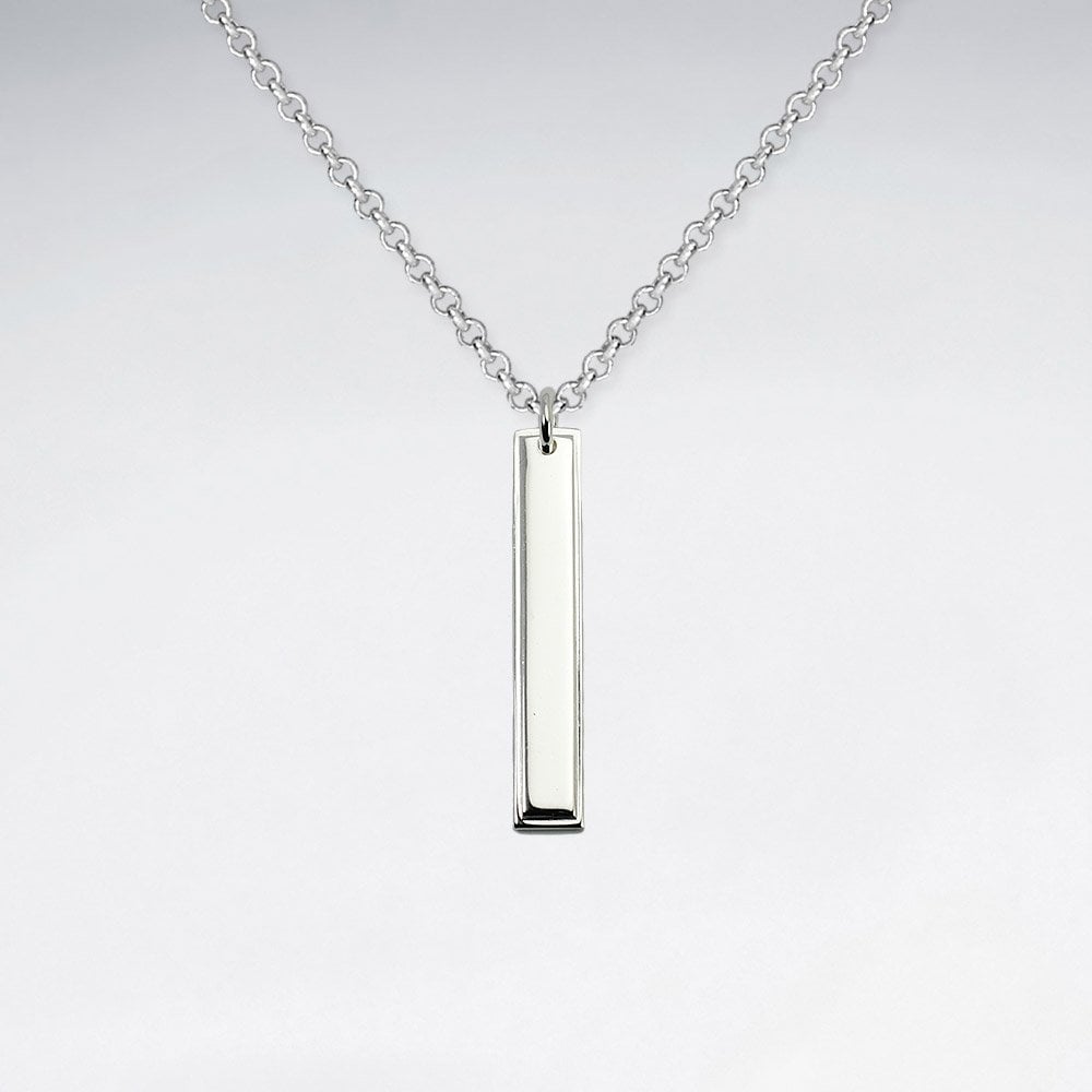 Sterling Silver Vertical Bar Pendant
