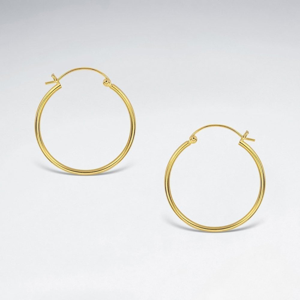 Classic Delicate Hoop Earrings in Silver