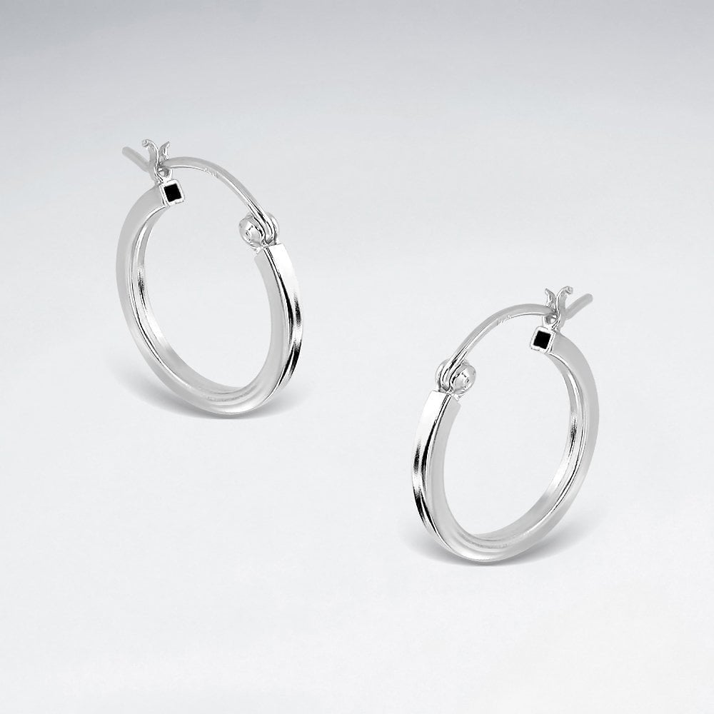 Classic Delicate Hoop Earrings in Silver