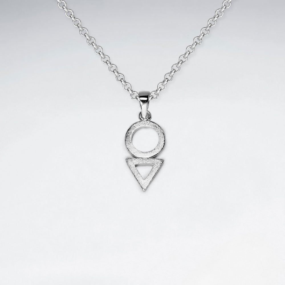 Circle and Triangle Openwork Tiered Pendant