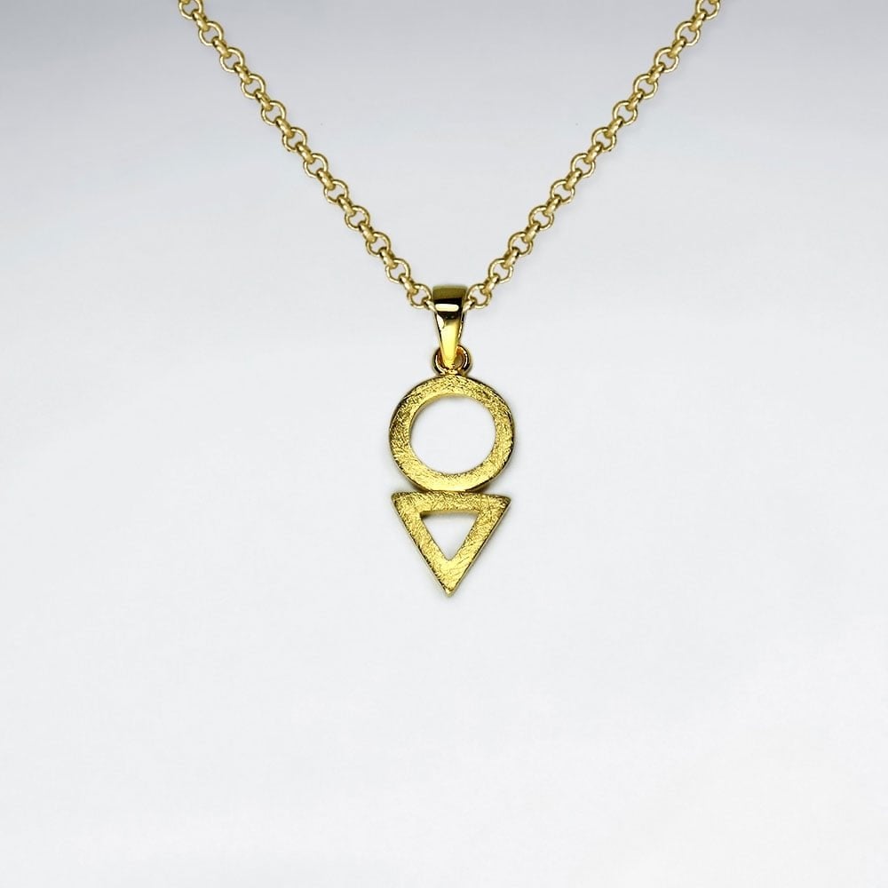 Circle and Triangle Openwork Tiered Pendant