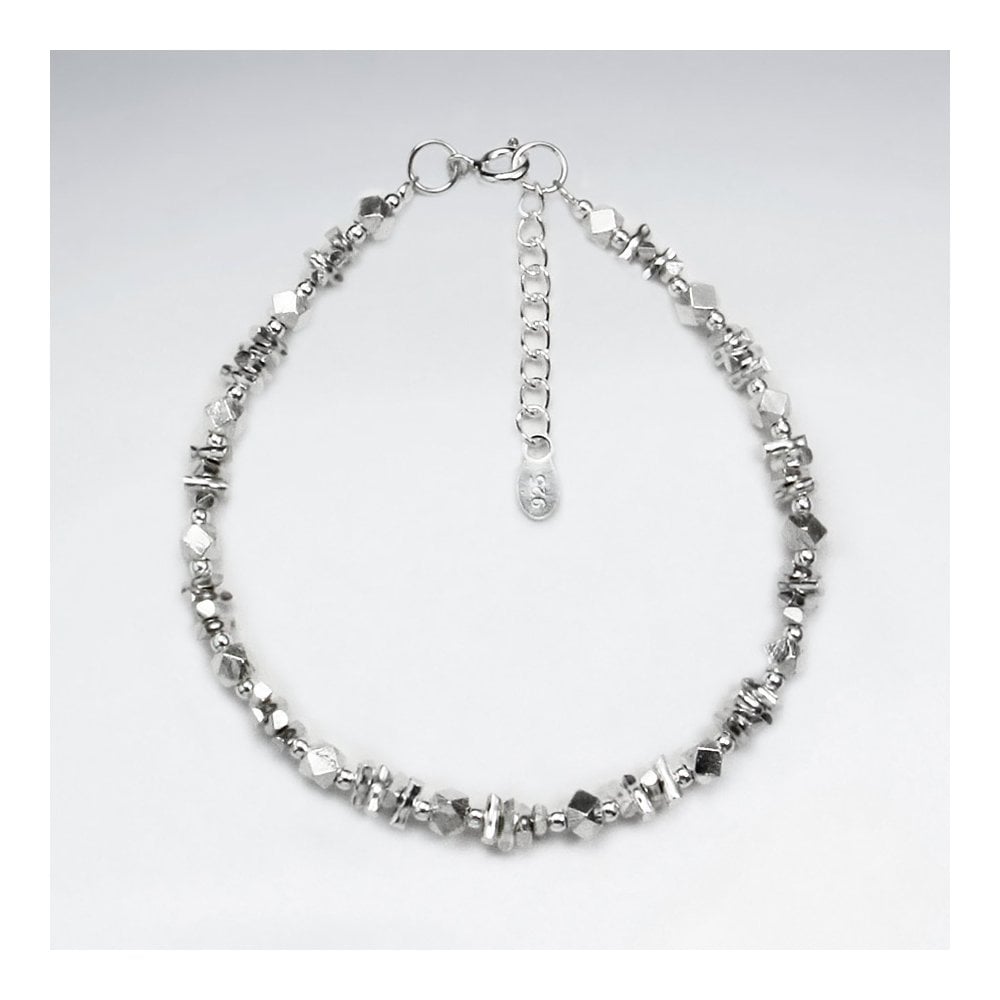 Sterling Silver Beaded Forever Bracelet