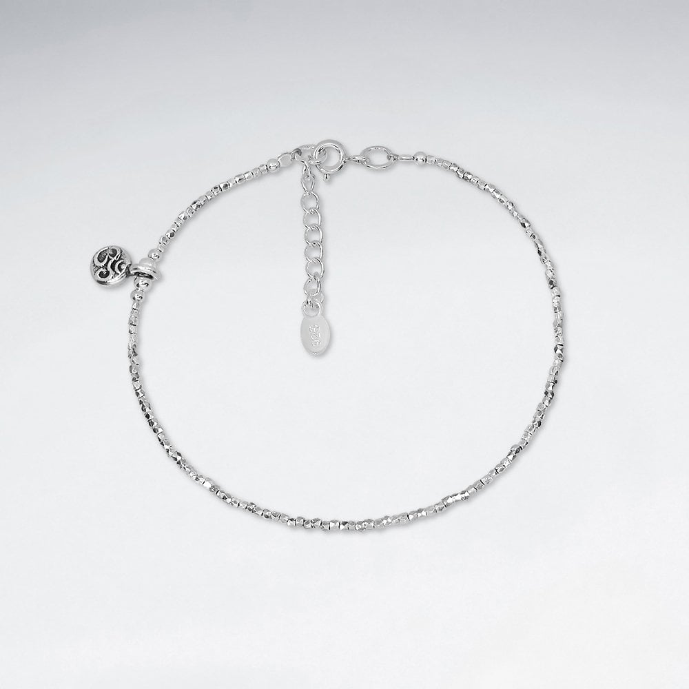 Dainty Sterling Silver Charm Bracelet