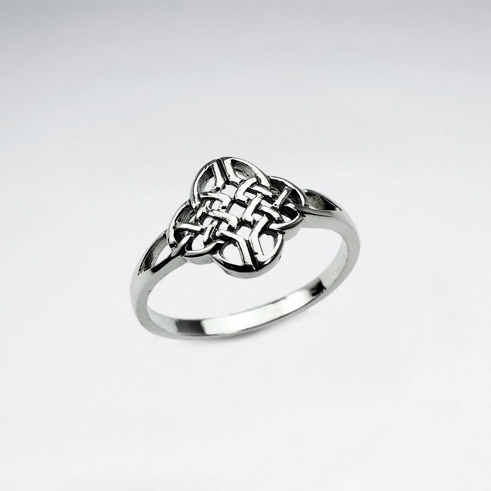 Sterling Silver Filigree Celtic Weave Ring
