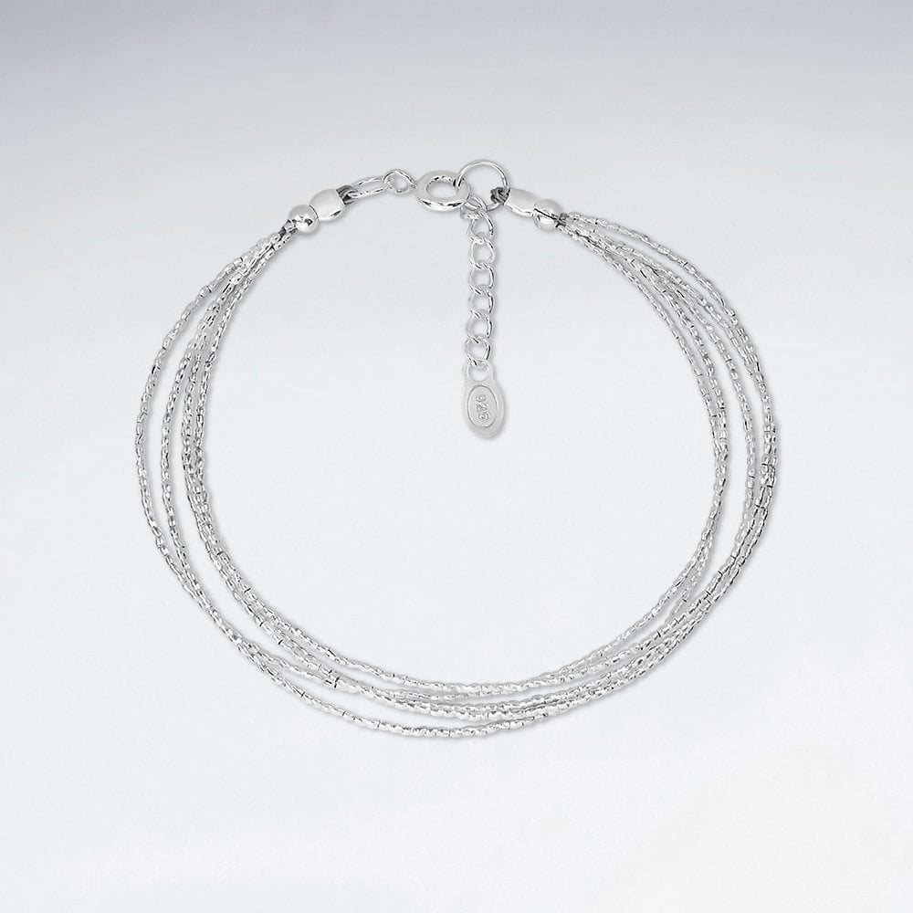 Minimalist Sterling Silver Multi-Strand Bracelet
