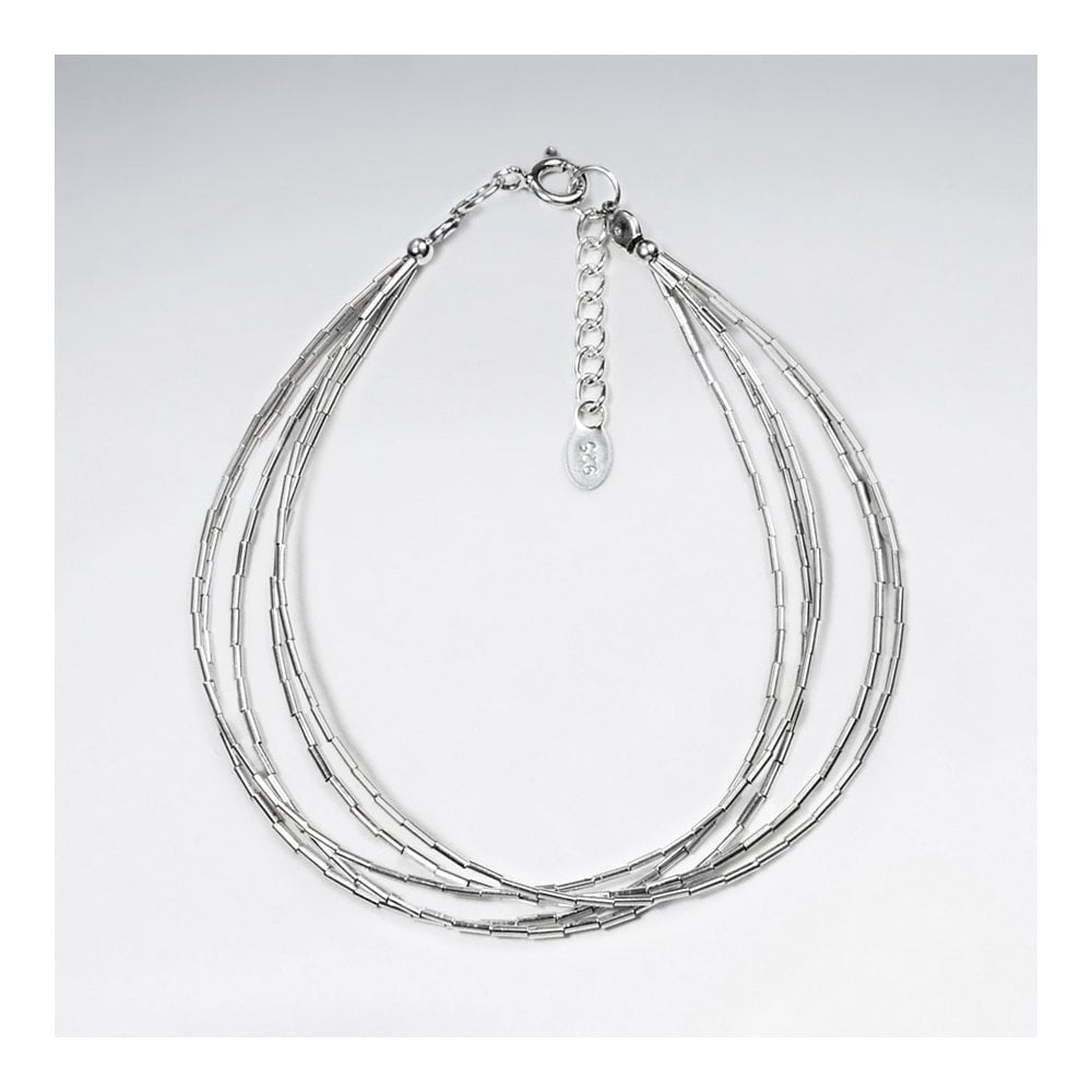 Adjustable Sterling Silver Multi-Strand Bracelet