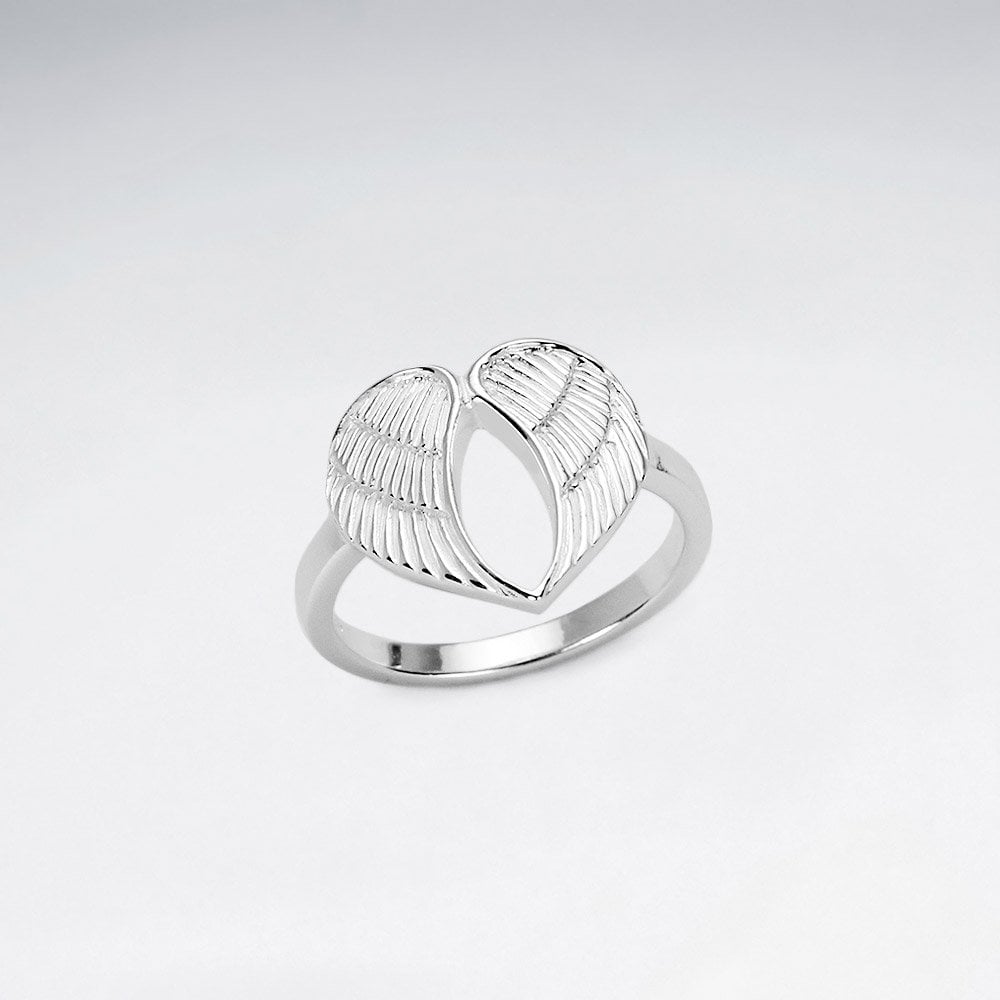 Sterling Silver Angel Wings Ring
