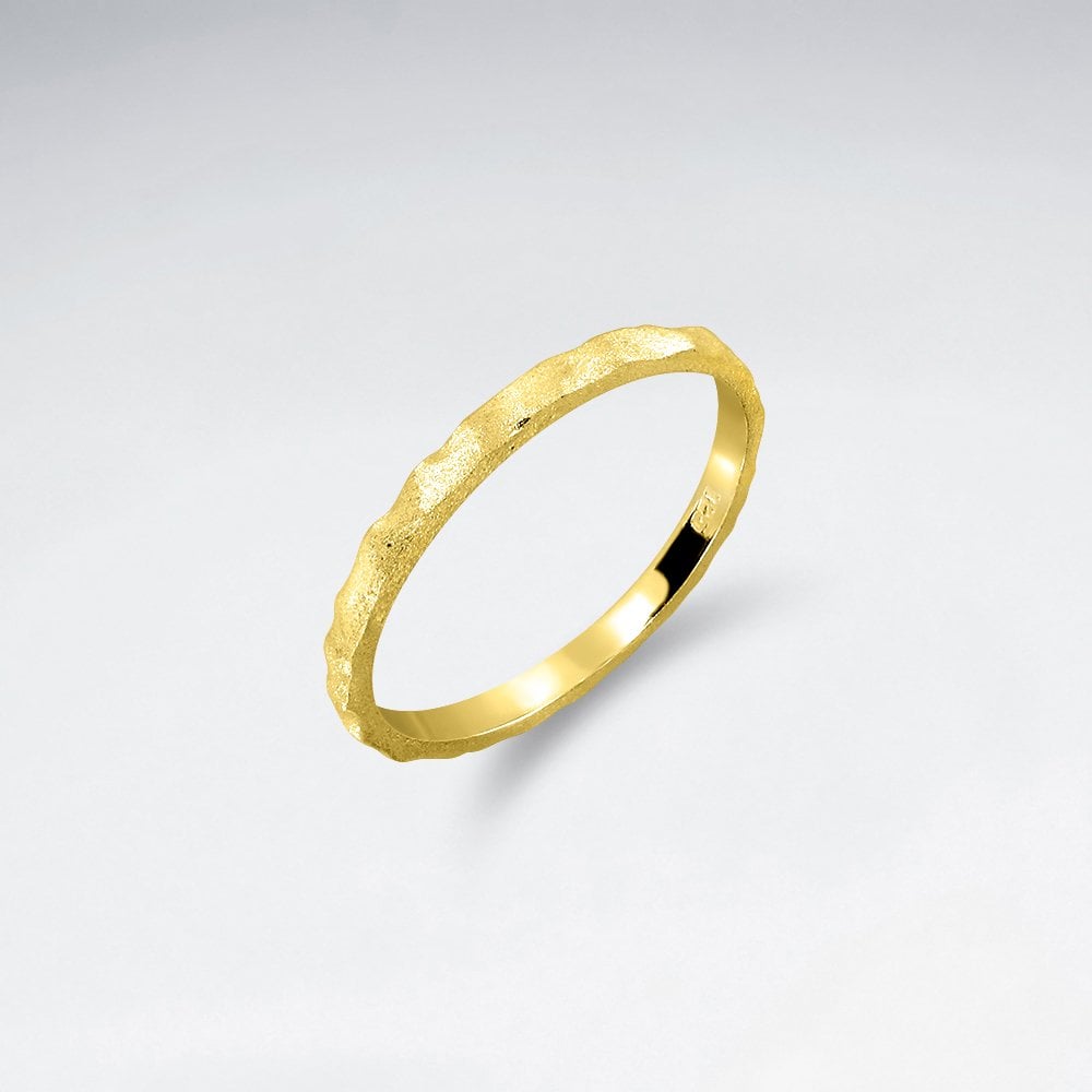 Sterling Silver Minimalist Hammered Ring