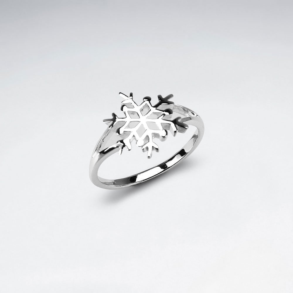 Sterling Silver Snowflake Ring