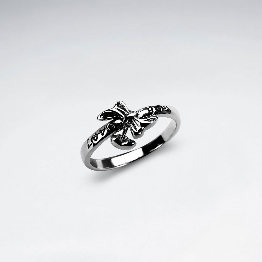 Sterling Silver "Love You" Ring