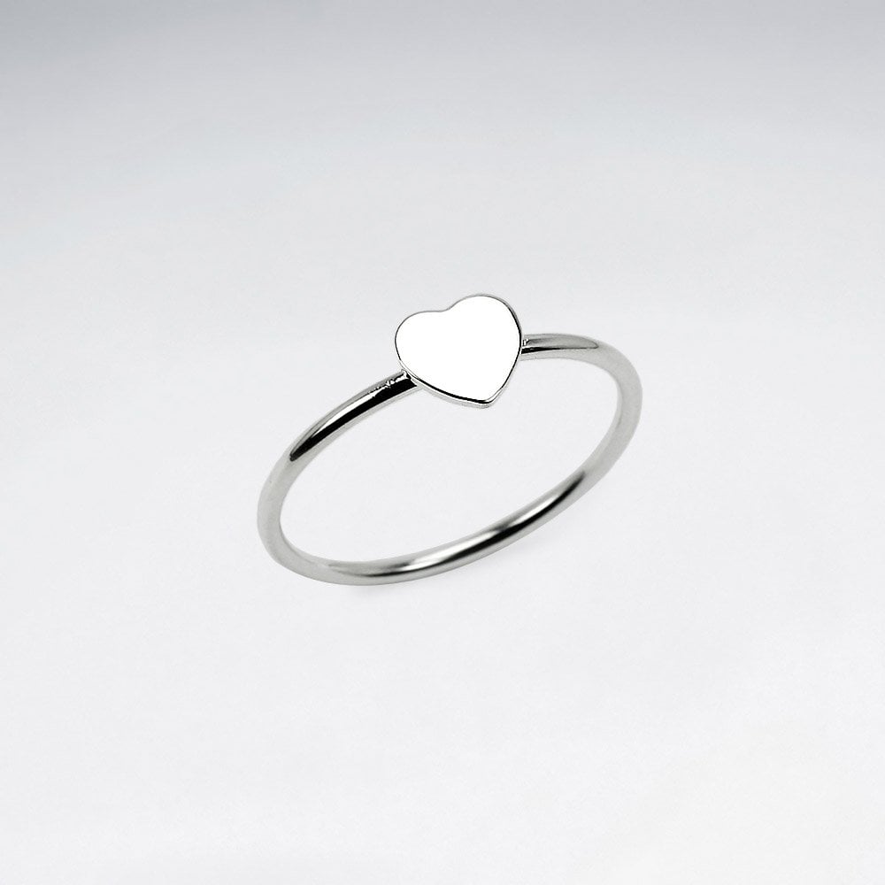 Sterling Silver Simple Heart Ring