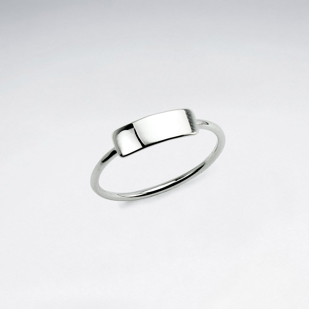 Sterling Silver Blank Signet Ring