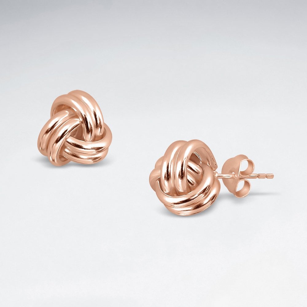 Sterling Silver Knot Stud Earrings