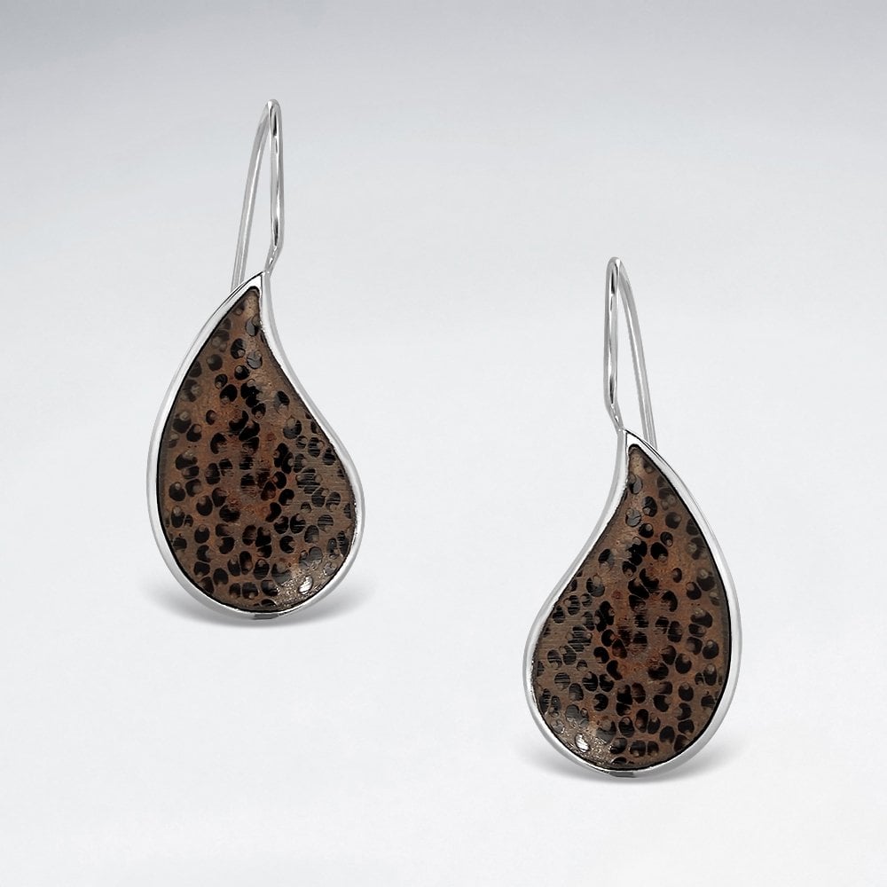 Sterling Silver Freeform Teardrop Earrings
