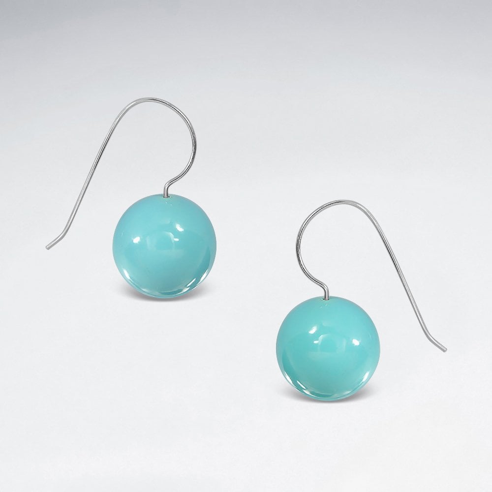 Sterling Silver Ball Hook Earrings