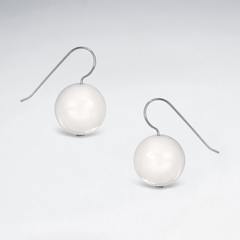 Sterling Silver Ball Hook Earrings