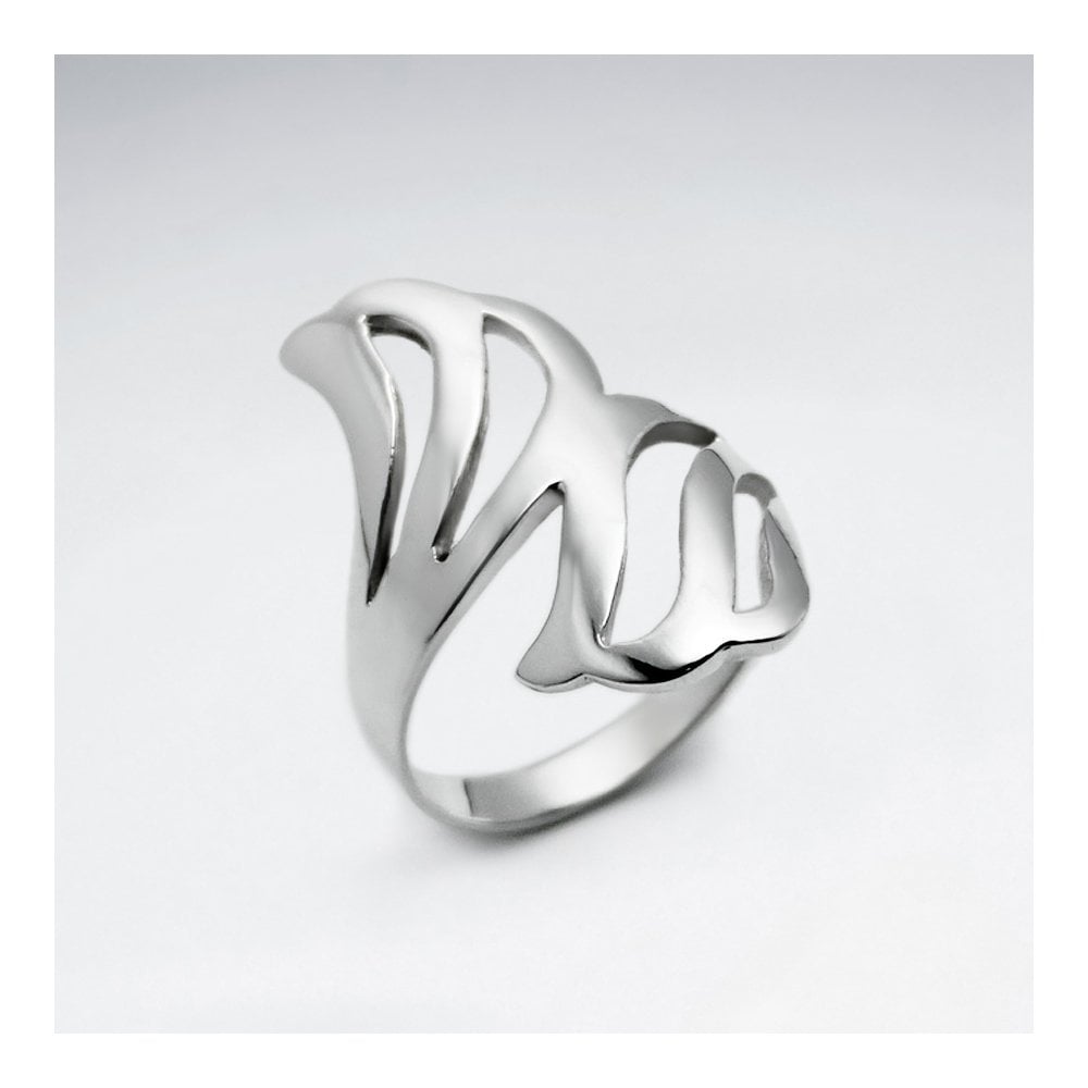 Sterling Silver Wave Statement Ring