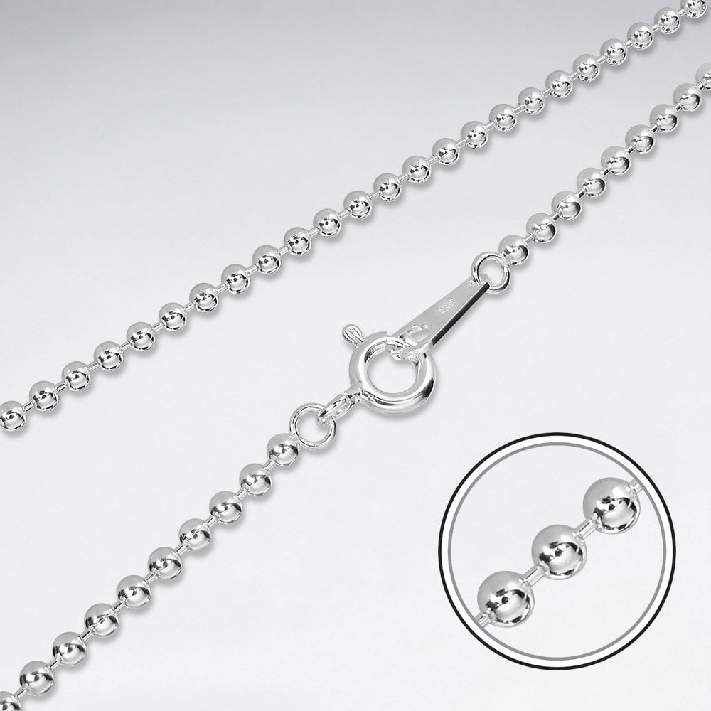 Sterling Silver Chunky Ball Chain Necklace
