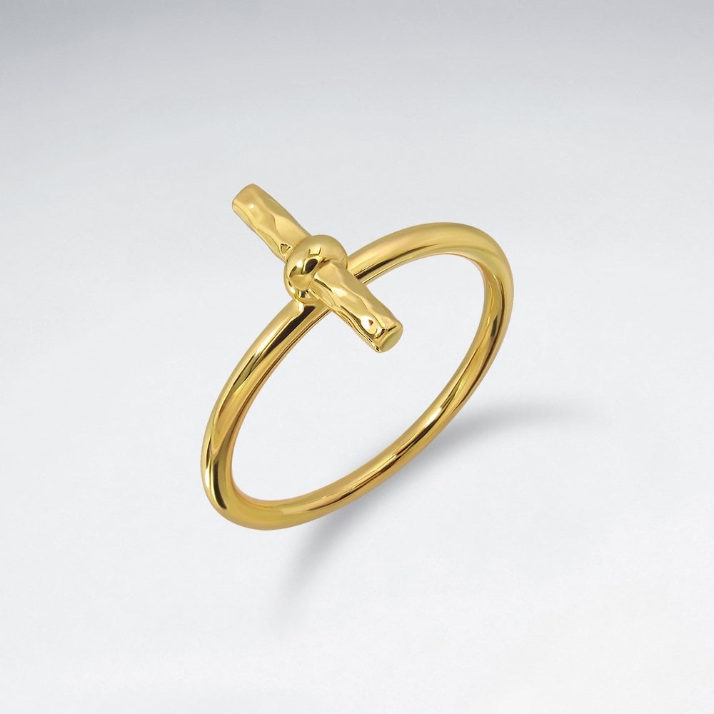 Sterling Silver Minimalistic T Bar Ring