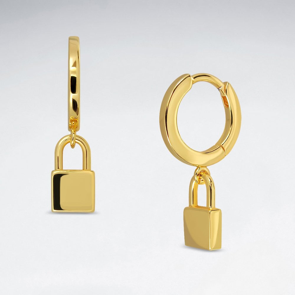 Love Lock Silver Huggie Earring