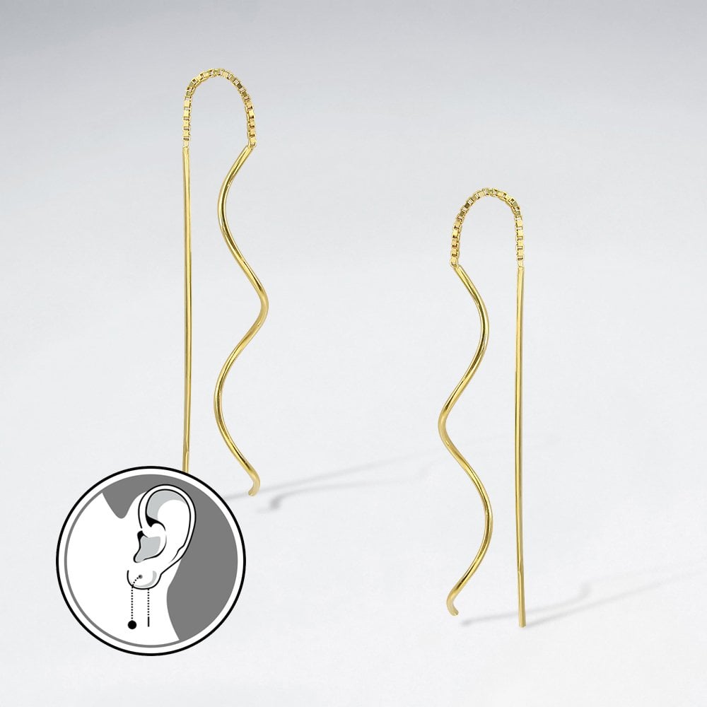 Sterling Silver Spiral Threader Statement Earrings