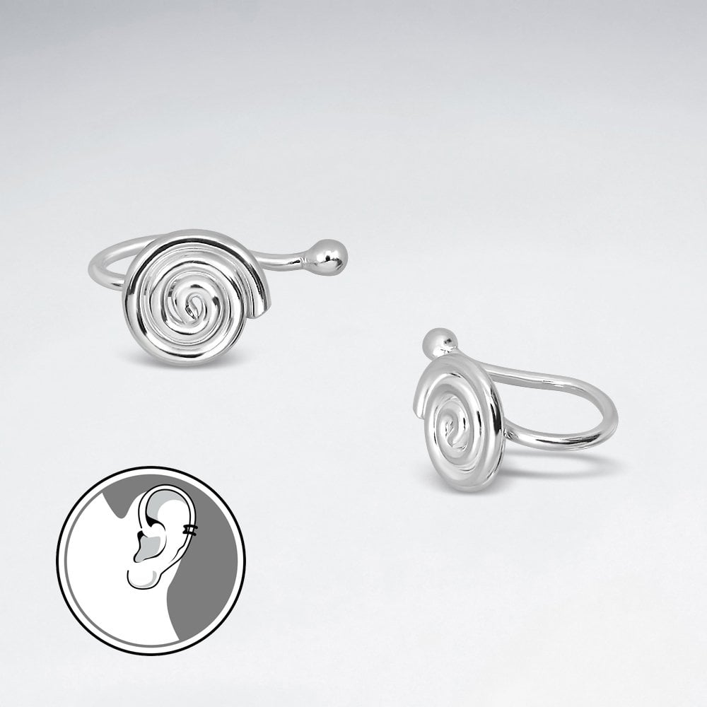 Sterling Silver Swirl Ear cuffs