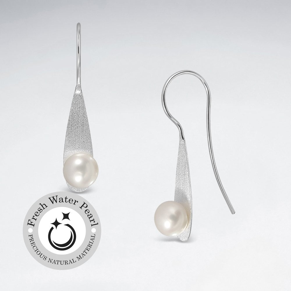 Sterling Silver Pearl Drop Earrings