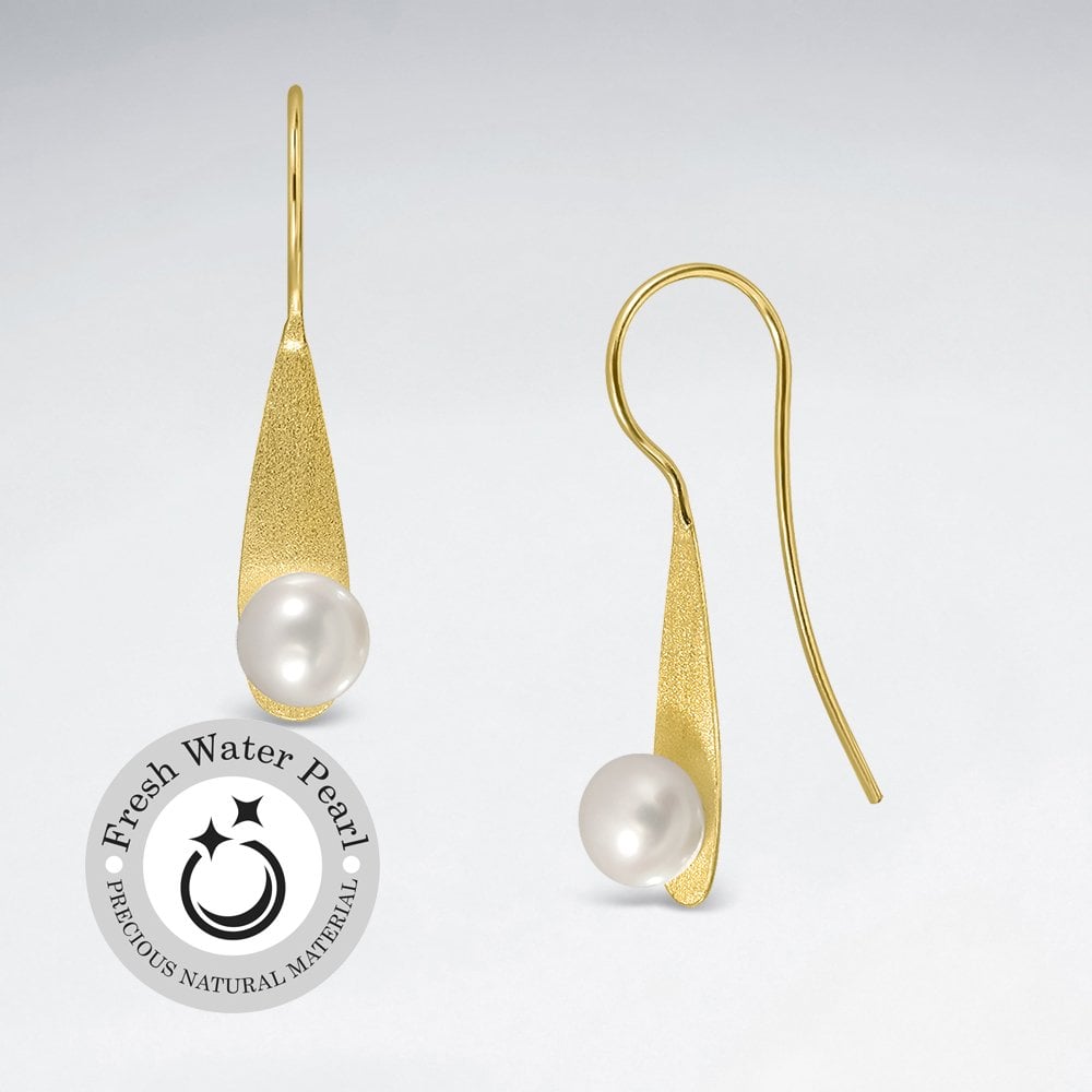 Sterling Silver Pearl Drop Earrings