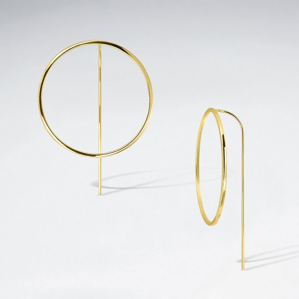 Sterling Silver Openwork Circle Hook Earrings