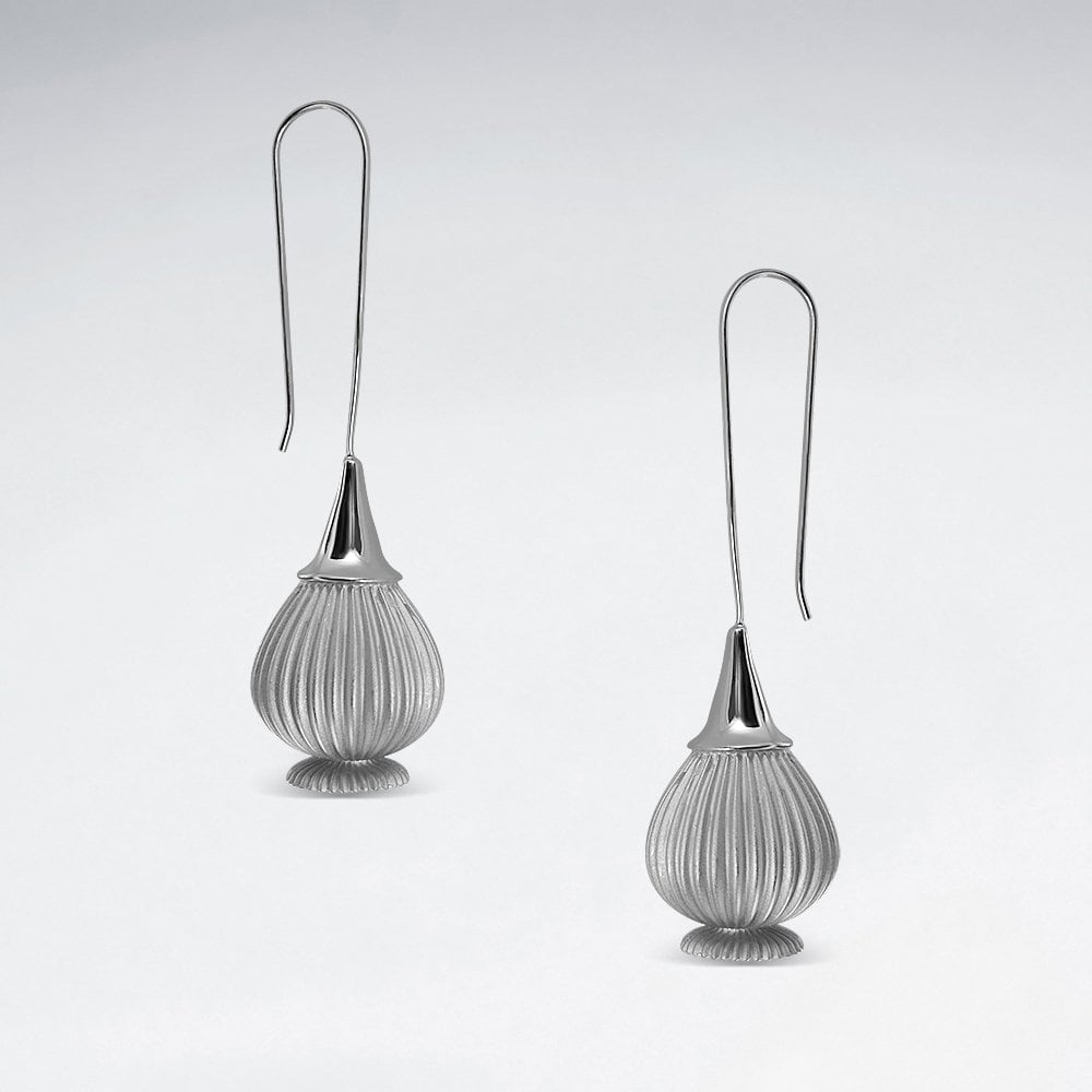 Sterling Silver Threader Hook Freeform Earrings