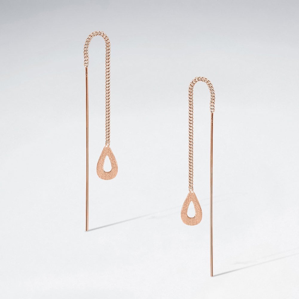 Teardrop Lure Sterling Silver Threader Earrings