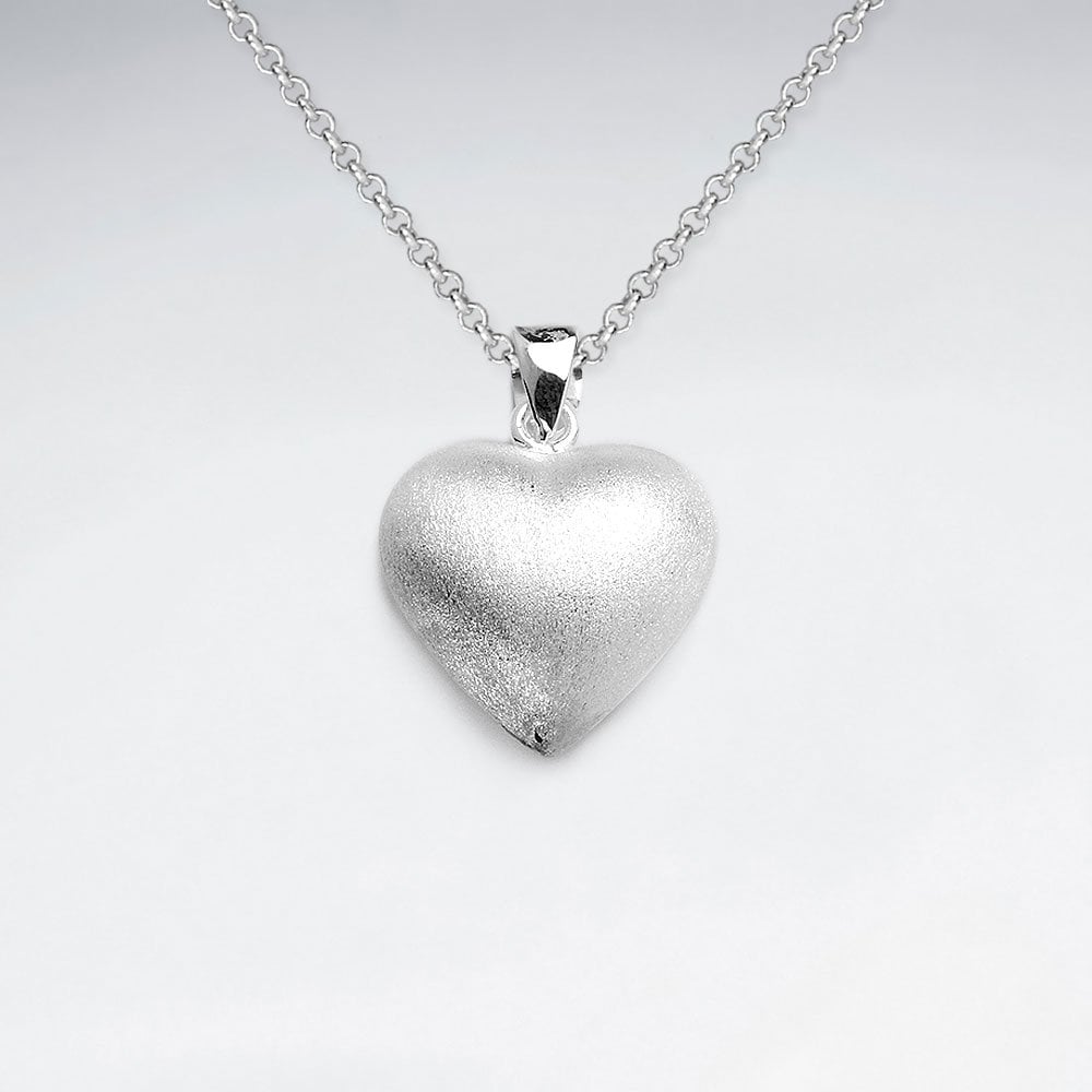 Sterling Silver Solid Heart Pendant