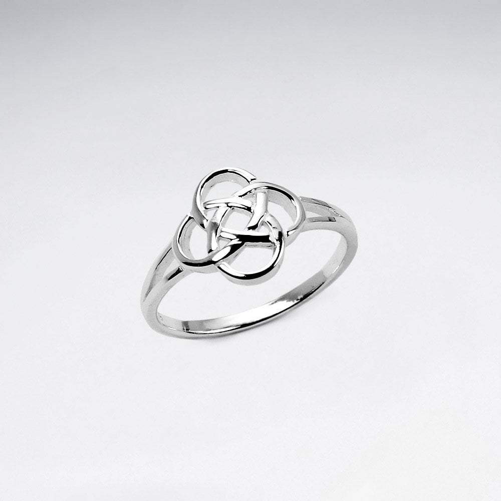 Sterling Silver Celtic Warrior Quatrefoil Ring