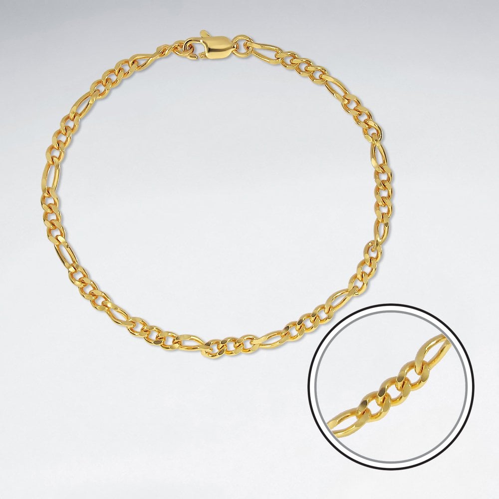 Sterling Silver Figaro Cable Chain Bracelet