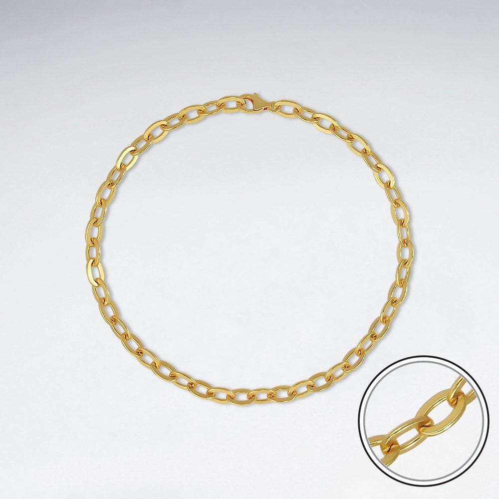 Sterling Silver Cable Chain Anklet