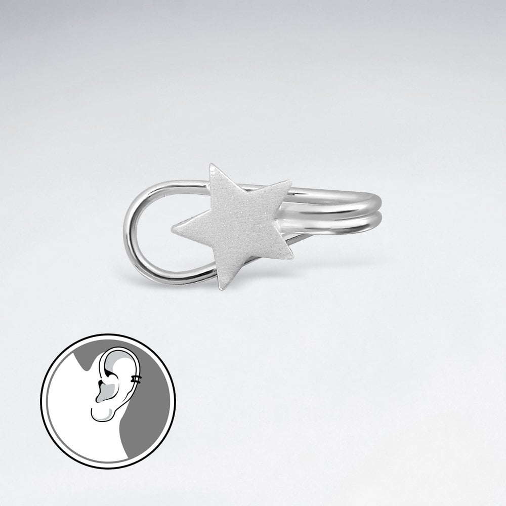 Sterling Silver Shooting Star Ear Cuffs