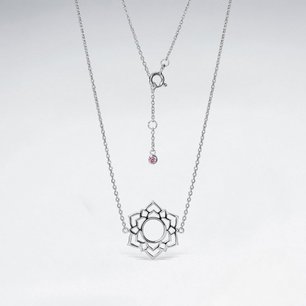 Sterling Silver CZ Crown Chakra Sahasrara Necklace