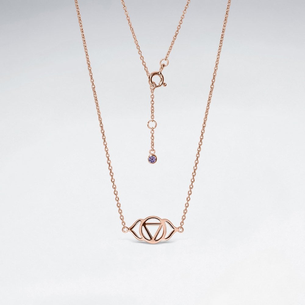Sterling Silver CZ Third Eye Chakra Ajna Necklace