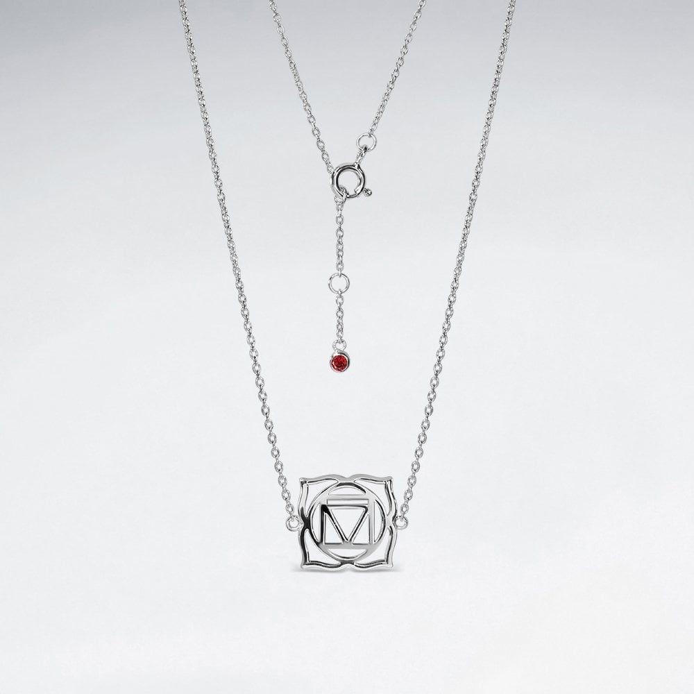 Sterling Silver CZ Root Muladhara Chakra Necklace