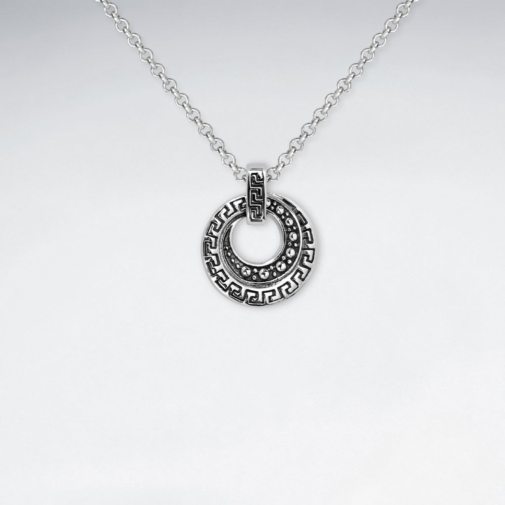 Sterling Silver Spiral Open Circle Pendant