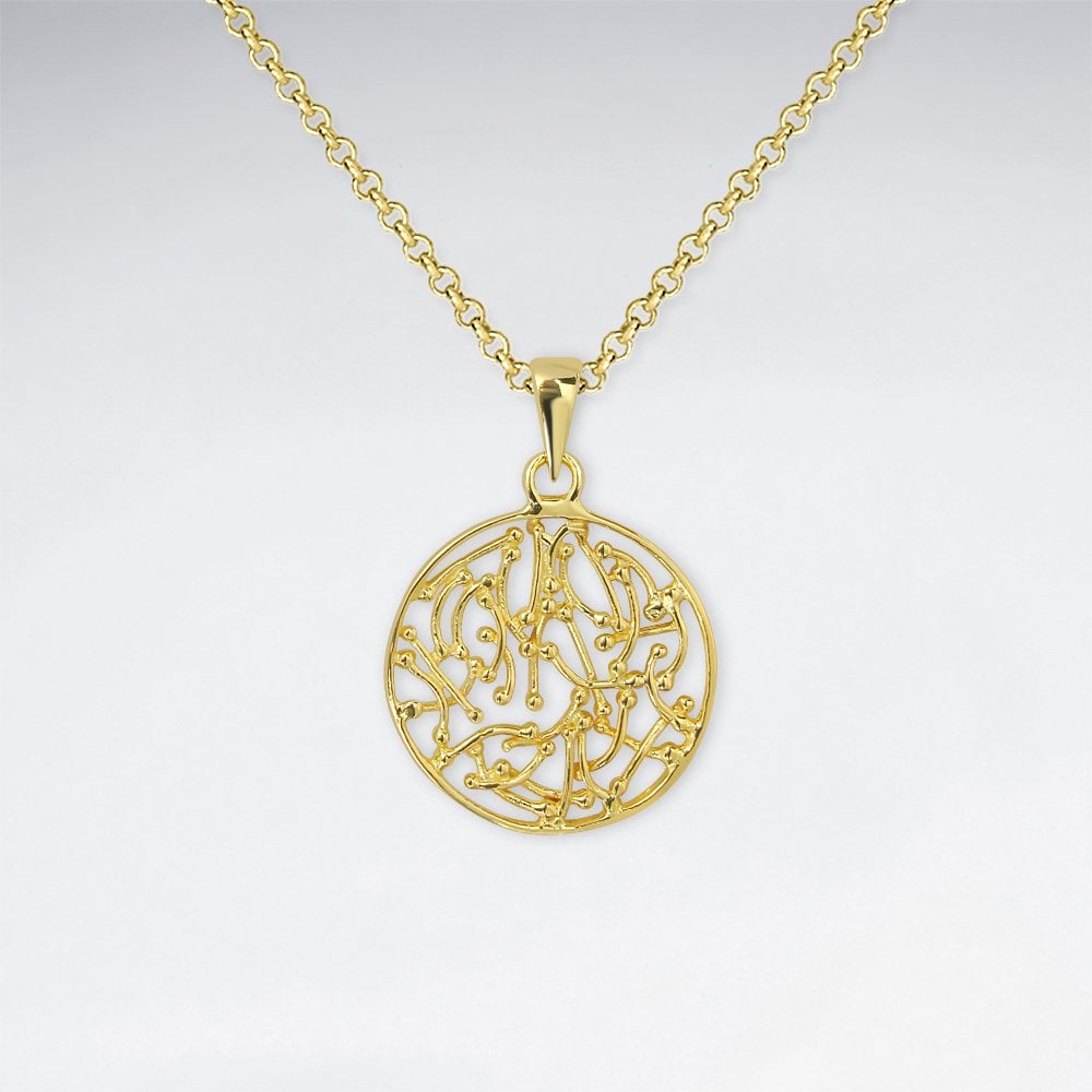 Sterling Silver Filigree Circle Pendant