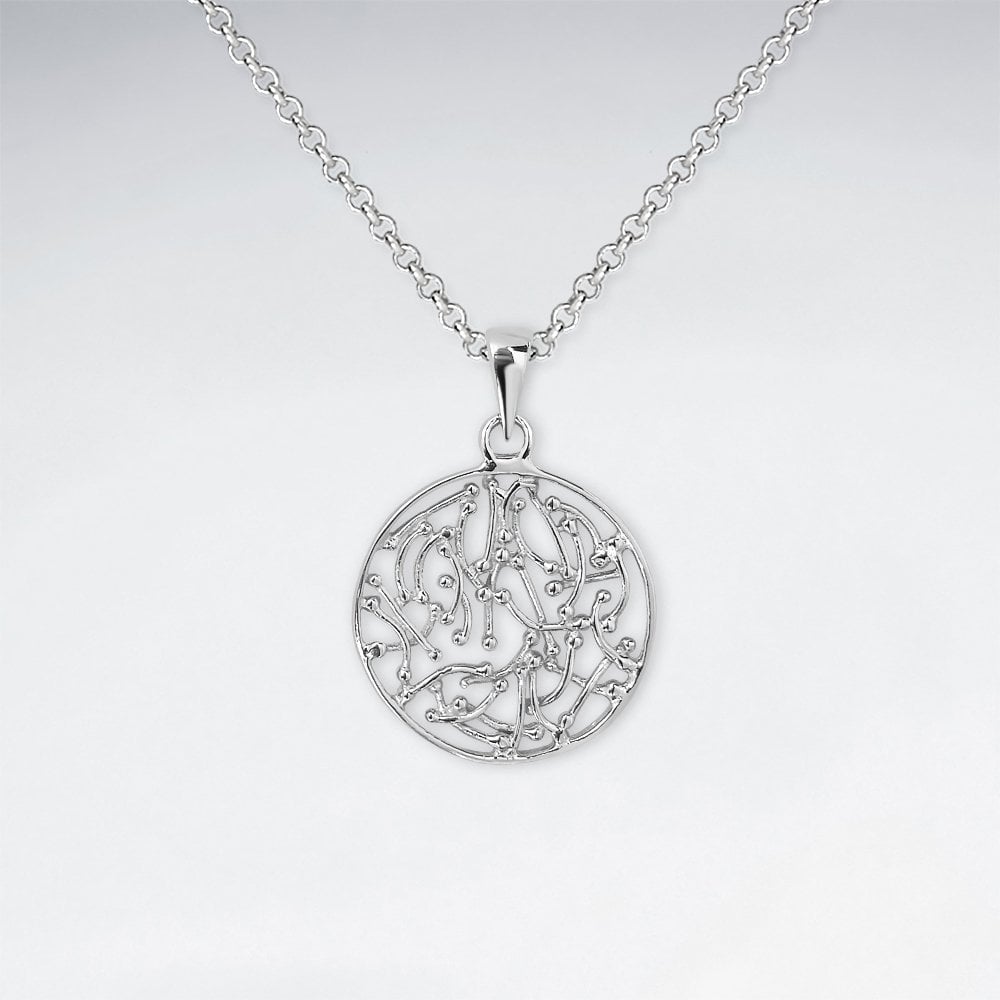 Sterling Silver Filigree Circle Pendant