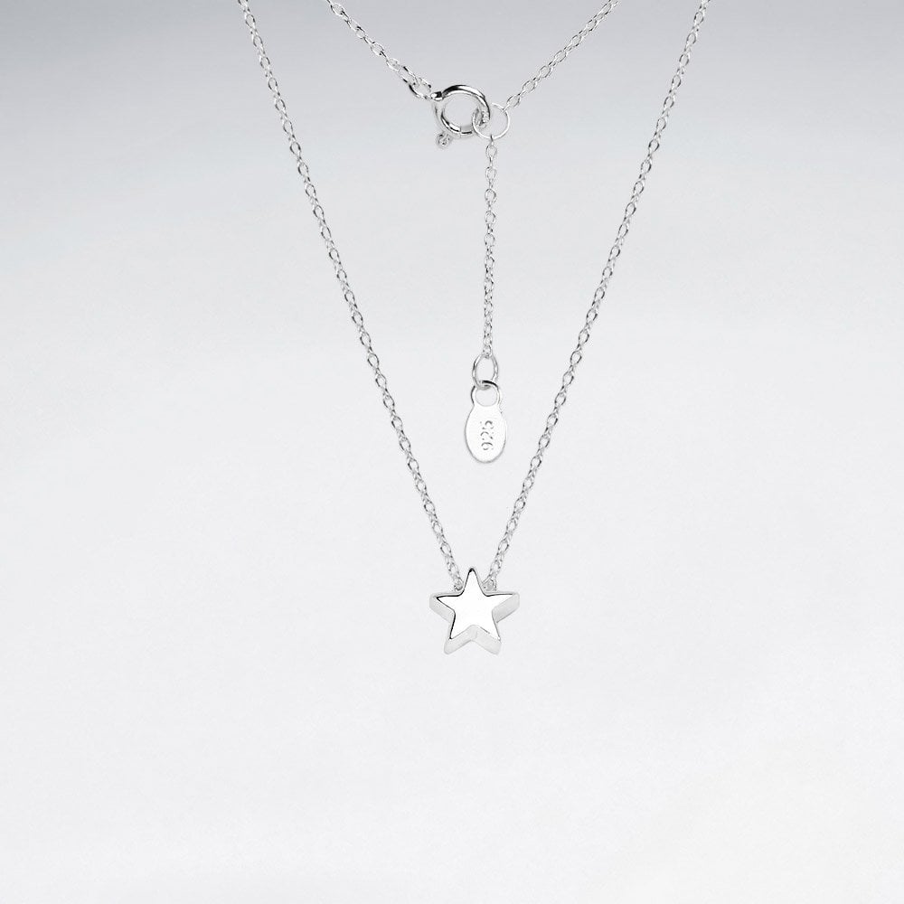 Sterling Silver Star Silhouette Necklace