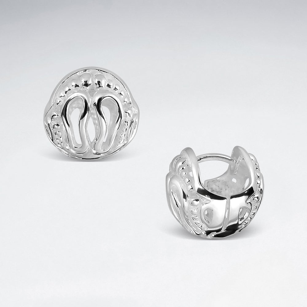 Set to Impress Sterling Silver Openwork Dimensional Ball Earrings