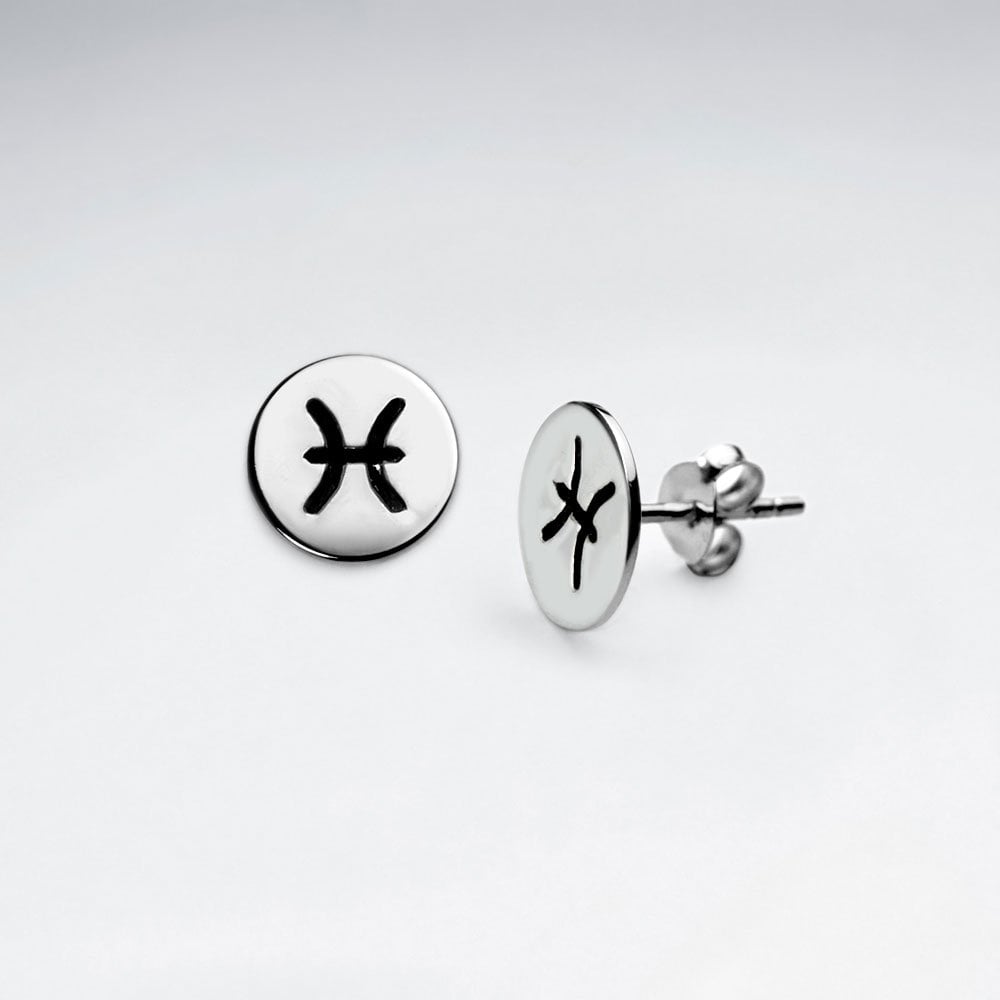 Sterling Silver Zodiac Pieces Earrings