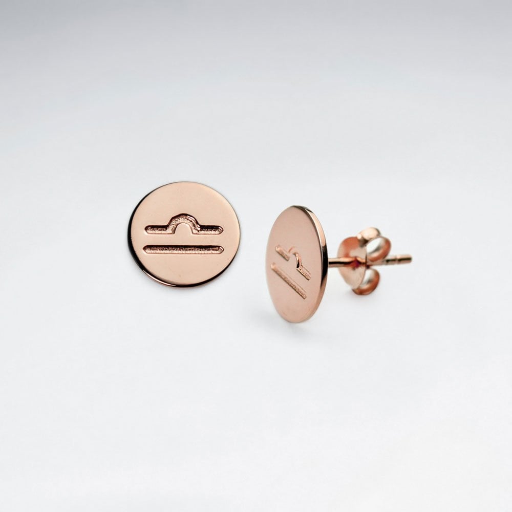 Sterling Silver Astrological Libra Earrings