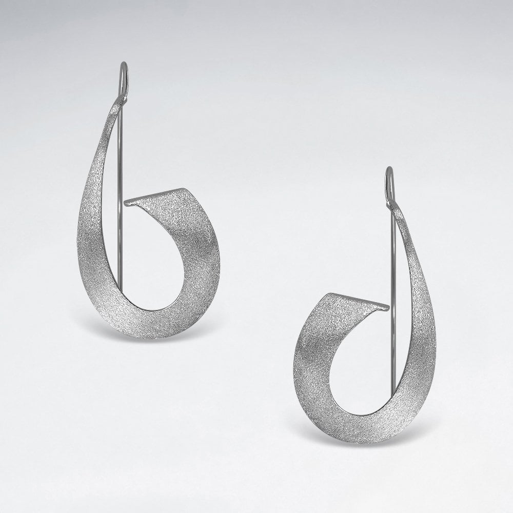 Sterling Silver Sculpted Loop Earrings