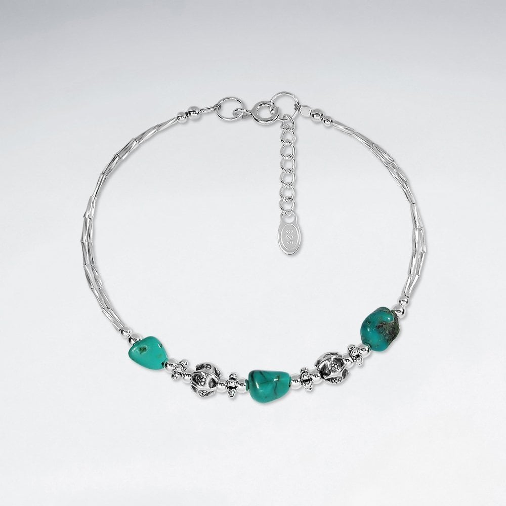 Sterling Silver and Turquoise Bracelet