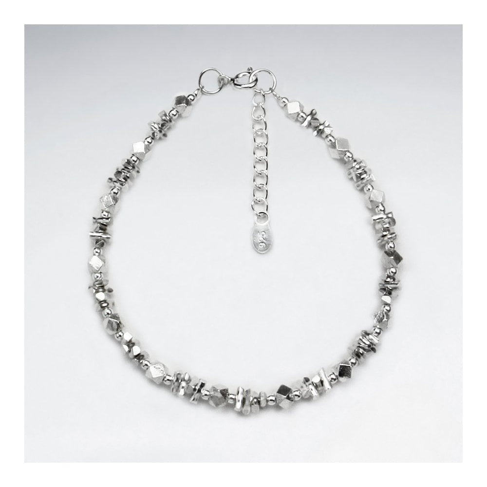 Sterling Silver Beaded Forever Bracelet