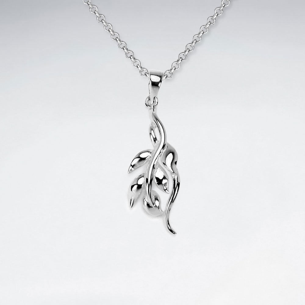 Sterling Silver Flower Petal Pendant